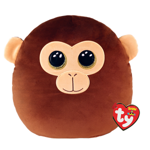 TY SQUISH-A-BOOS "Dunston" Brown Monkey