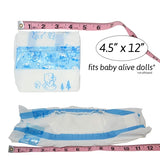 Pack of 5 Baby Doll Diapers